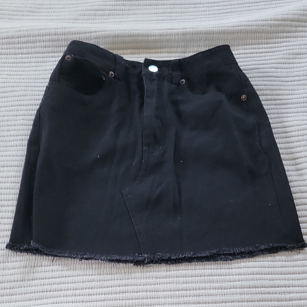 Princess Poly Black Denim Skirt